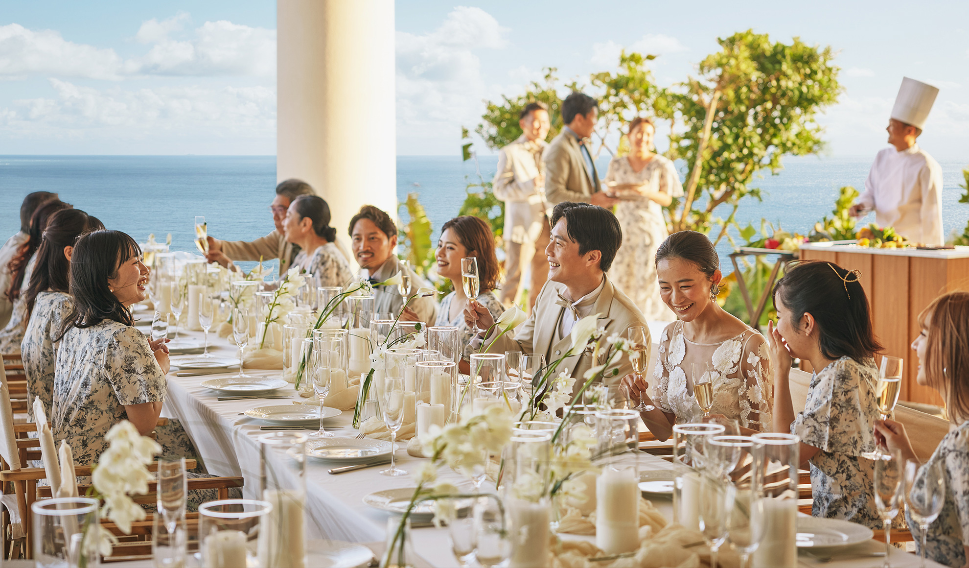 サザンチャペル キラナリゾート沖縄のテラスパーティ写真2