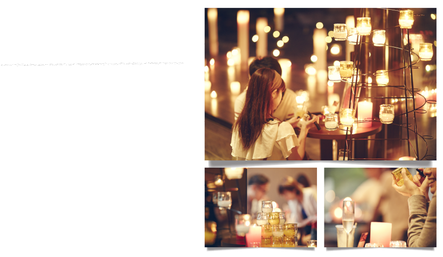 MESSAGE CANDLE 木のぬくもり感じるチャペルで大切な人と灯に想いを綴る